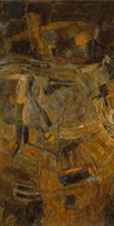 Composition - Chafic Abboud 1958 - huile sur panneau - 130x130 cm